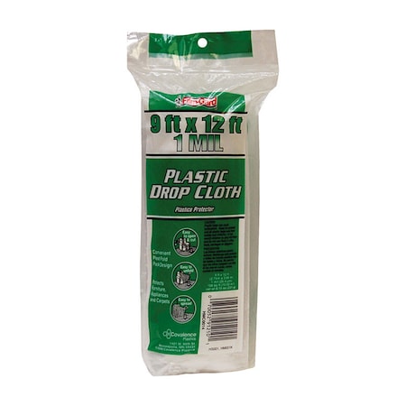 Film-Gard Film-Gard 9 ft. W X 12 ft. L X 1 mil Plastic Drop Cloth 1 pk 626214